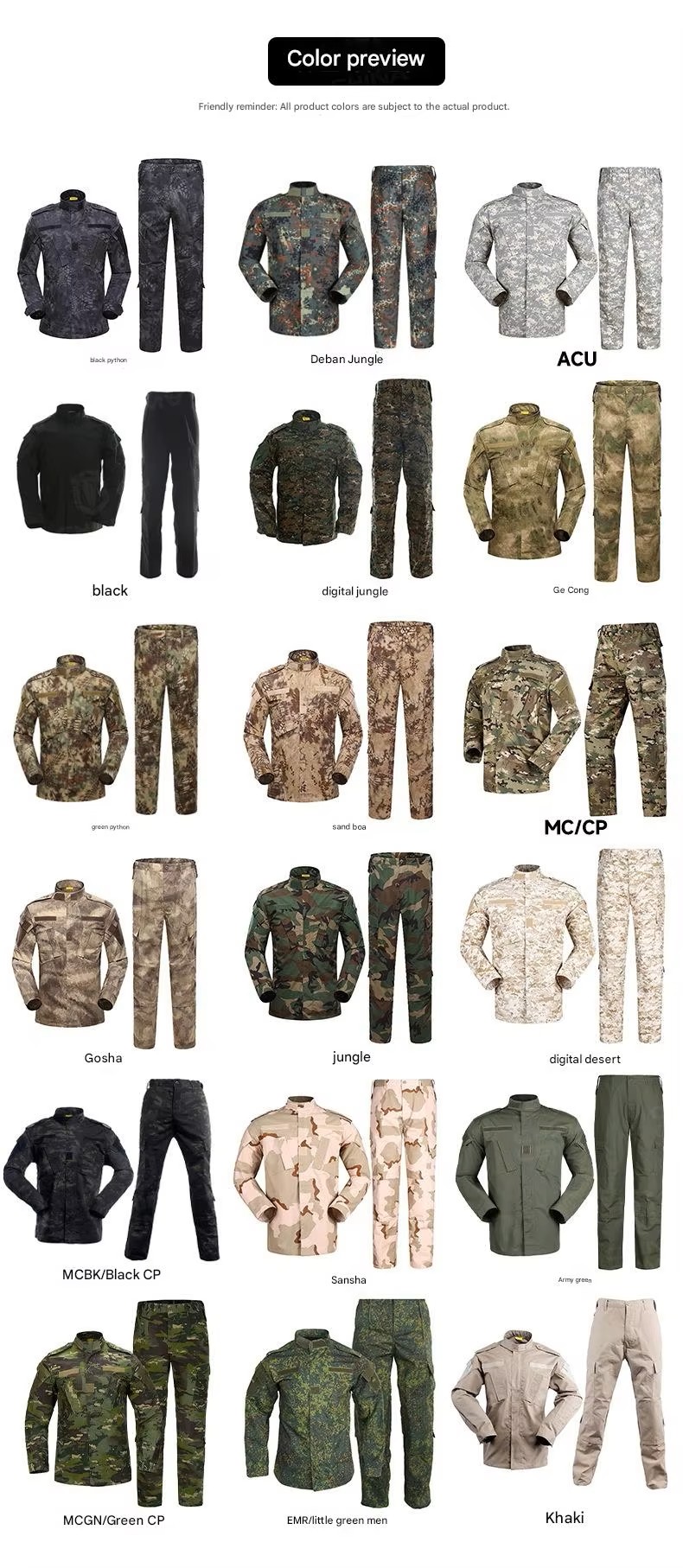Mens Camo Durable Outdoor Training Jacket (1) Chaqueta de entrenamiento al aire libre duradera de camuflaje para hombre (1)