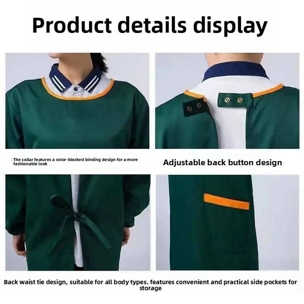 Unisex Waterproof Reversible Long Sleeve Apron (2) Unisex Waterproof Reversible Long Sleeve Apron (2)
