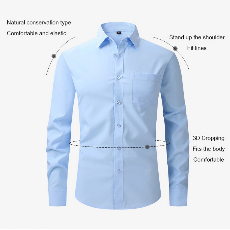 Mens Long Sleeve Solid Easy Care Work Shirt (15) Mens Long Sleeve Solid Easy Care Work Shirt (15)