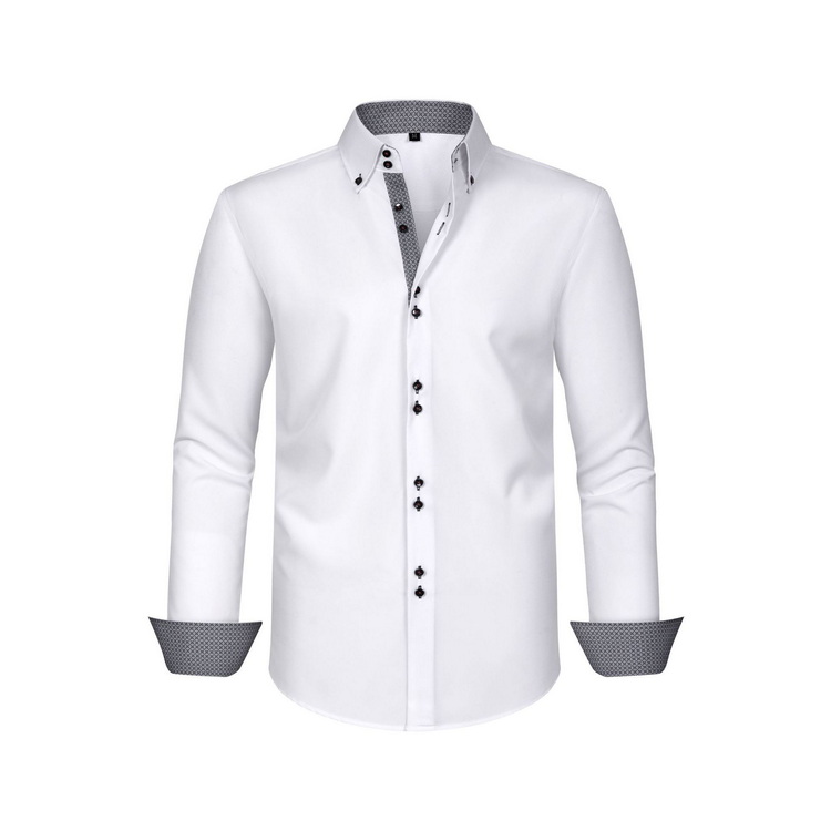 Mens Polka Dot Stretch Double Breasted Shirt (6) Mens Polka Dot Stretch Double Breasted Shirt (6)