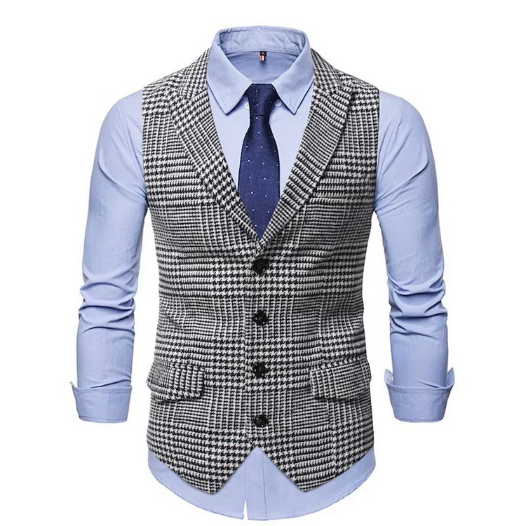 Mens Formal Polyester Blend Work Tuxedo Vest (2) Rompi Tuksedo Kerja Campuran Poliester Formal Pria (2)