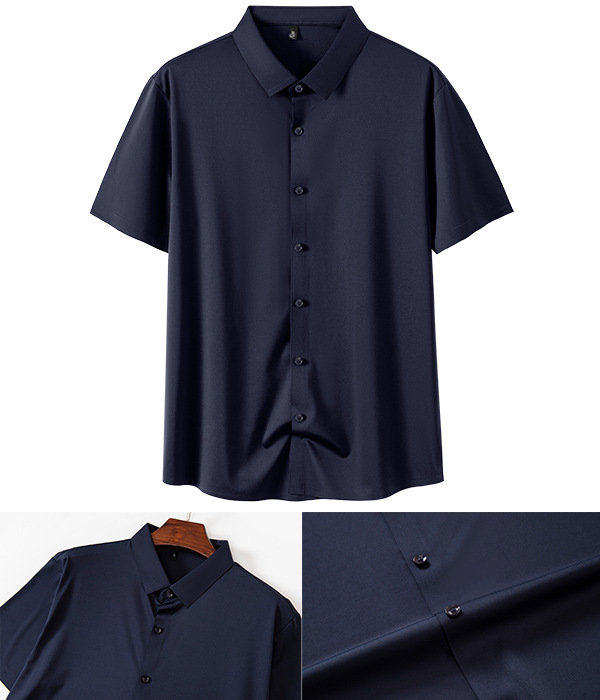 Mens High Stretch Short Sleeve No Iron Shirt (9) Mens High Stretch Short Sleeve No Iron Shirt (9)