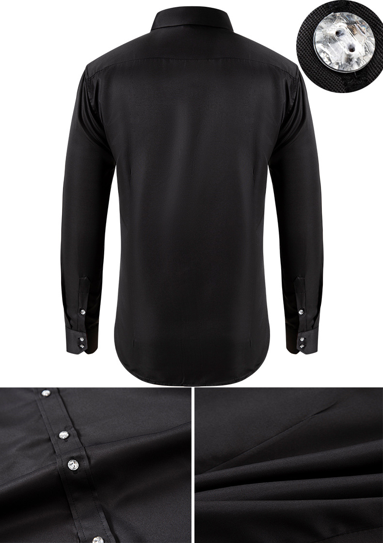 Mens Long Sleeve Slim Fit Smart Casual Shirt (15) Mens Long Sleeve Slim Fit Smart Casual Shirt (15)