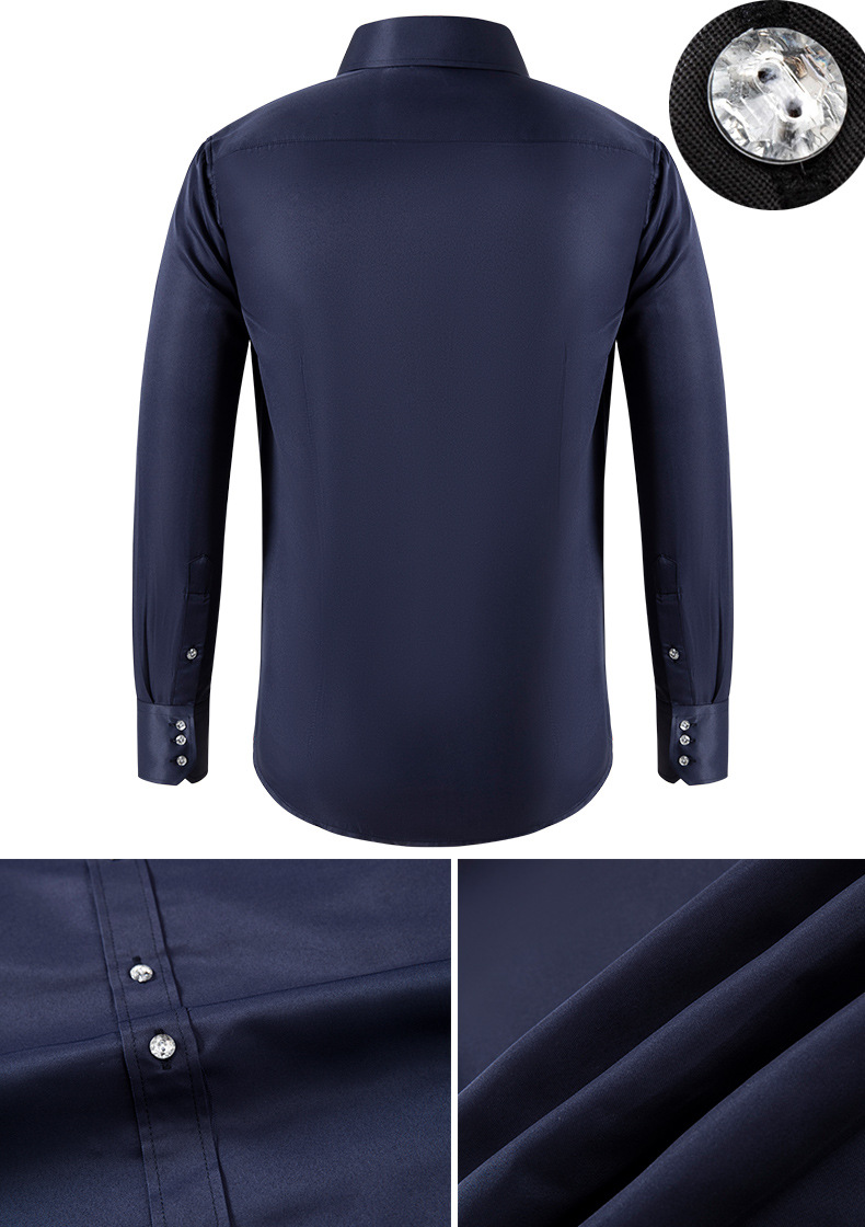 Mens Long Sleeve Slim Fit Smart Casual Shirt (8) Mens Long Sleeve Slim Fit Smart Casual Shirt (8)