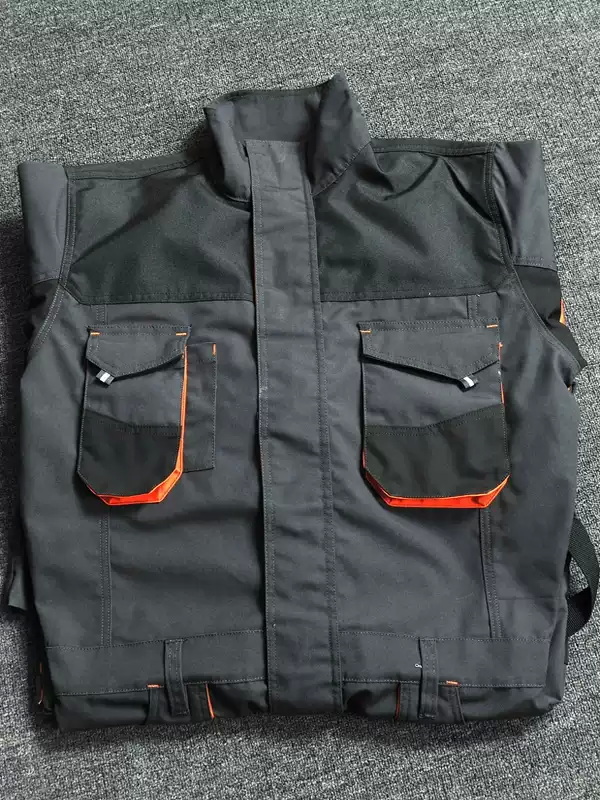 Mens Charcoal Tactical Multi Pocket Coveralls (8) Mens Charcoal Tactical Multi Pocket Coveralls (8)