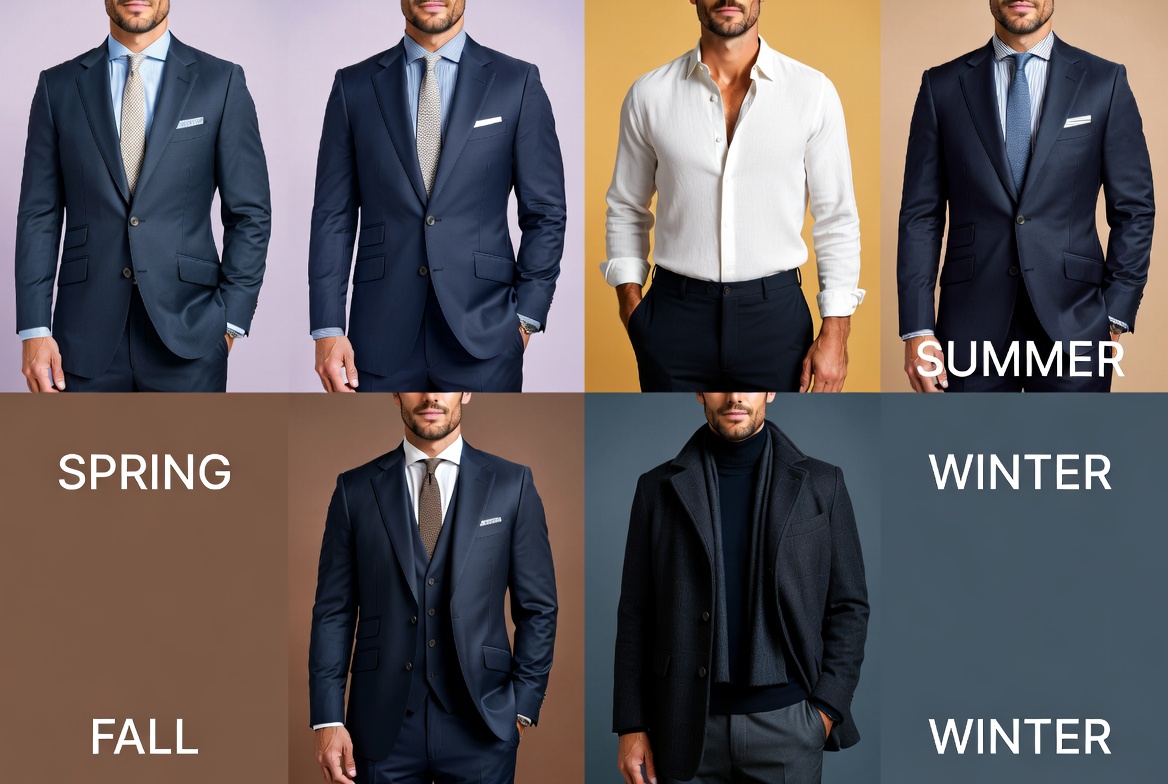 One Suit Styled For Four Seasons One Suit Styled For Four Seasons