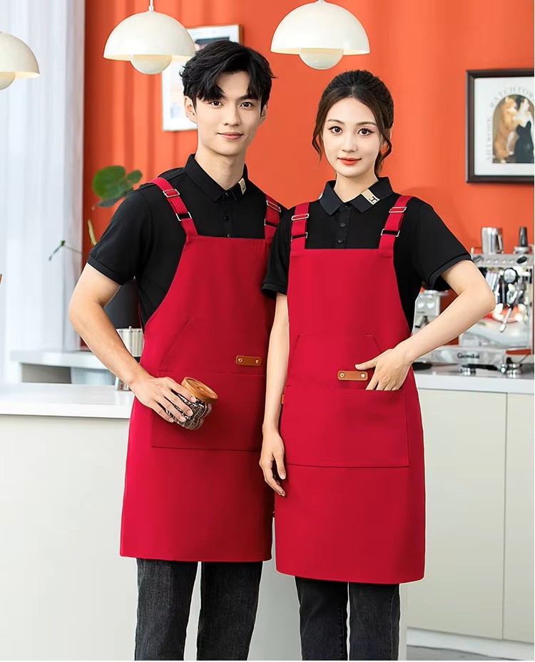 Unisex Waterproof Oil Proof Printed Satin Apron (4) Wasserdichte, ölbeständige, bedruckte Unisex-Satinschürze (4)
