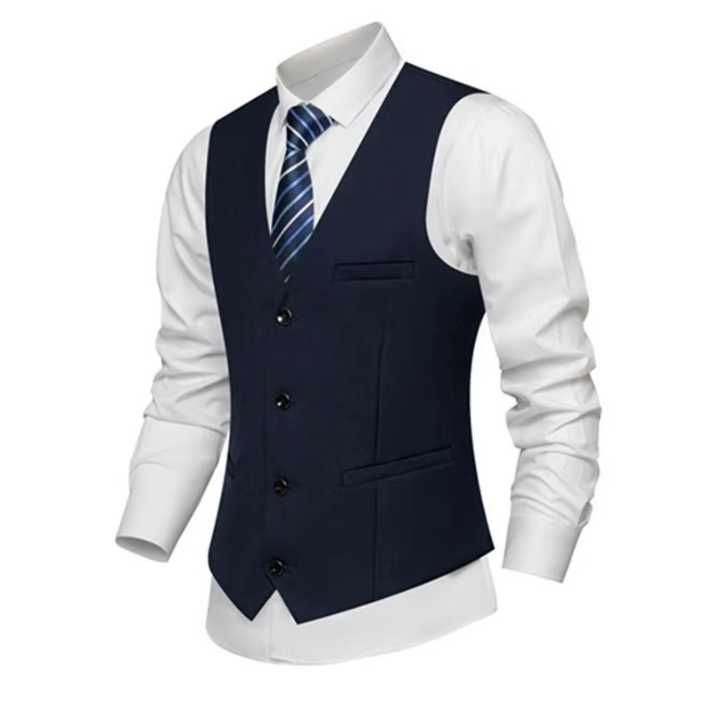 Mens Customizable Formal Tuxedo Work Vest (4) Gilet da lavoro da smoking formale personalizzabile da uomo (4)