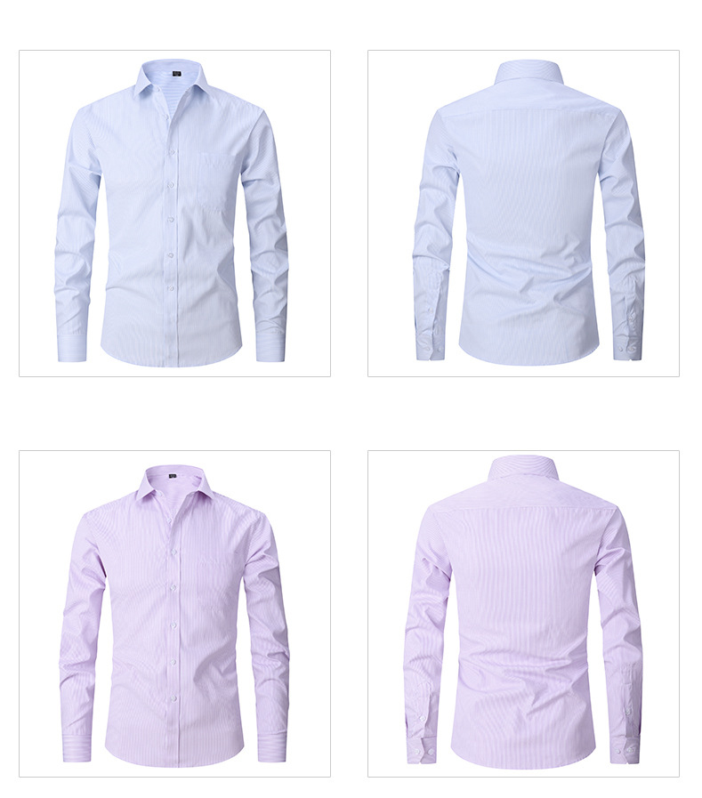 Mens Smart Casual Fine Check Striped Shirt (7) Mens Smart Casual Fine Check Striped Shirt (7)