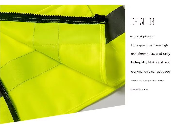 Unisex Zipper Multi Pocket Hi Vis Safety Vest (4) Unisex Zipper Multi Pocket Hi Vis Safety Vest (4)