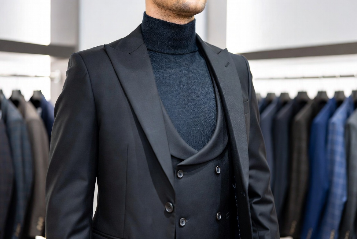 Elegant Three Piece Suit Waistcoat Focus Elegant Three Piece Suit Waistcoat Focus