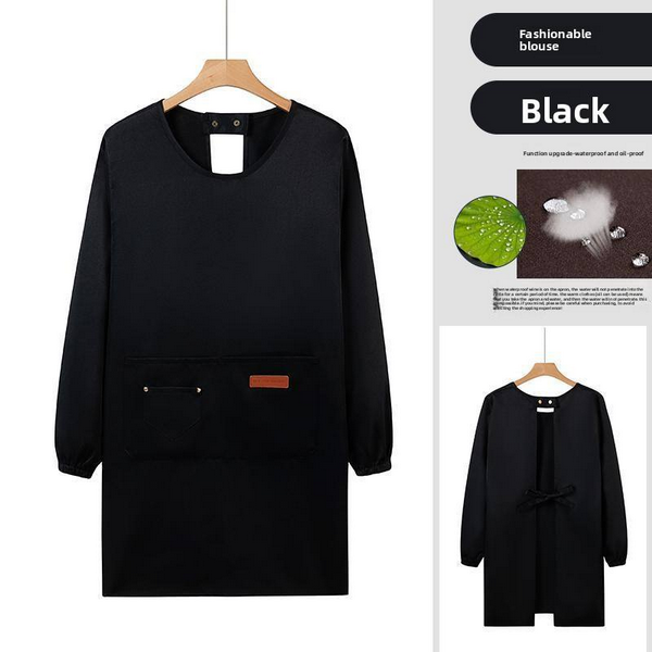 Unisex Waterproof Reversible Long Sleeve Apron (4) Unisex Waterproof Reversible Long Sleeve Apron (4)