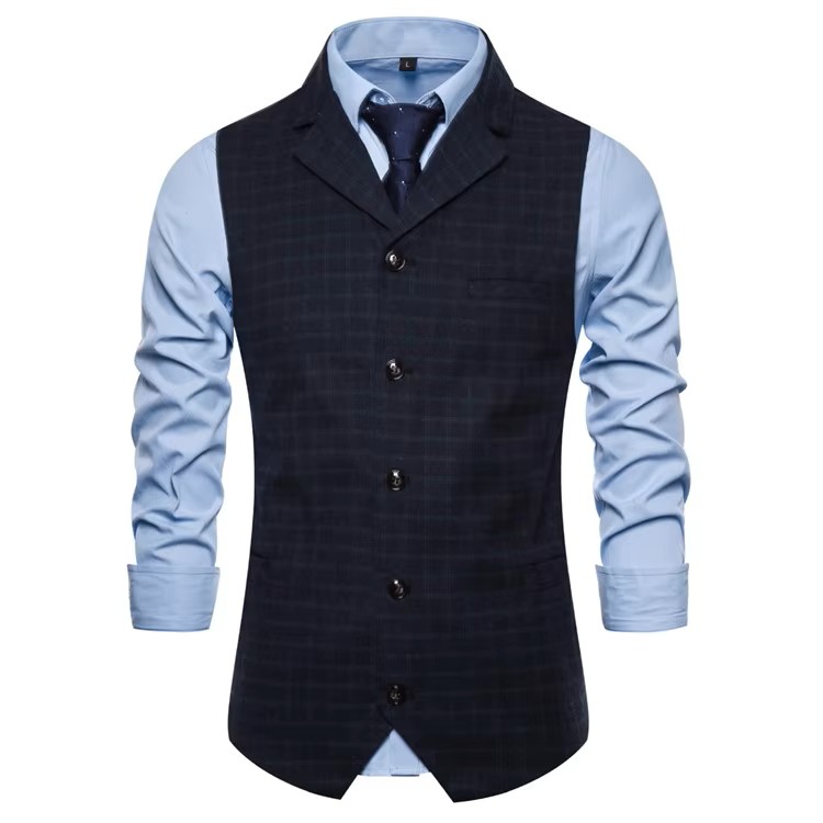Mens Formal Polyester Blend Work Tuxedo Vest (4) Rompi Tuksedo Kerja Campuran Poliester Formal Pria (4)