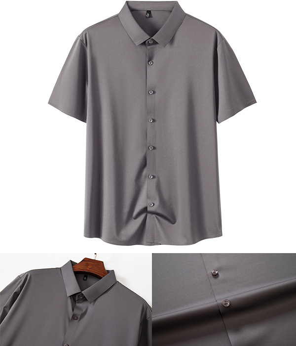 Mens High Stretch Short Sleeve No Iron Shirt (6) Mens High Stretch Short Sleeve No Iron Shirt (6)