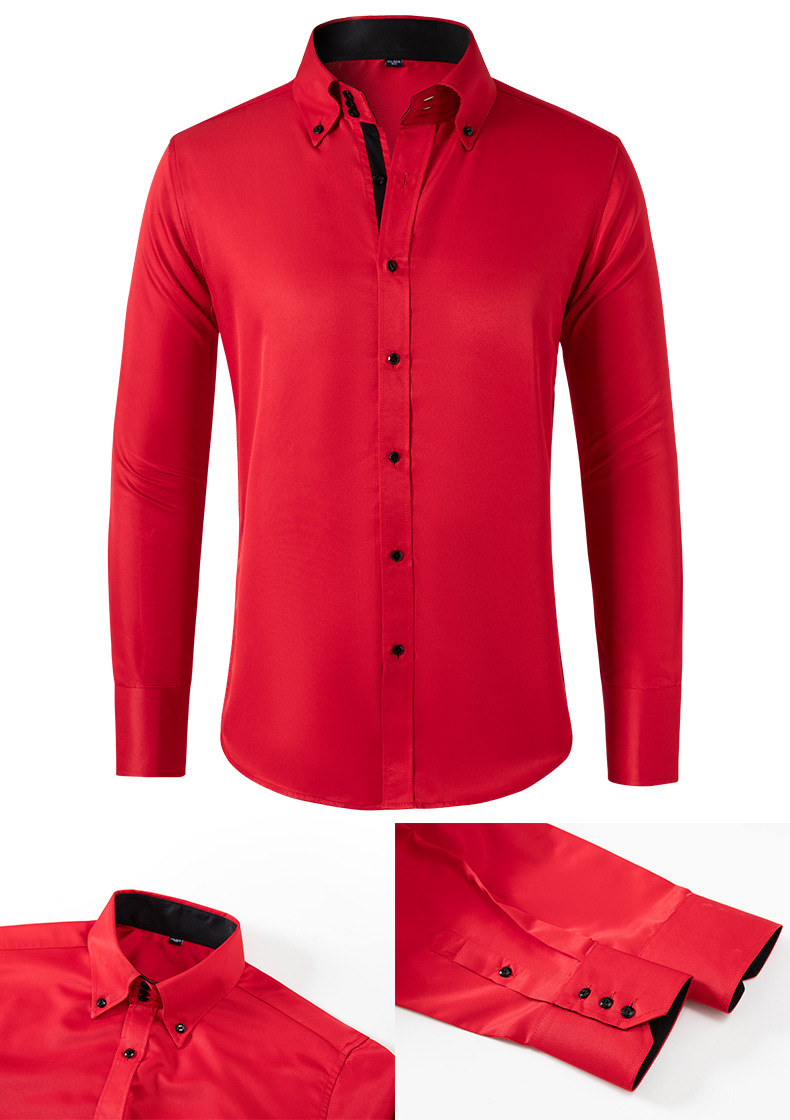 Mens Long Sleeve Slim Fit Smart Casual Shirt (1) Mens Long Sleeve Slim Fit Smart Casual Shirt (1)