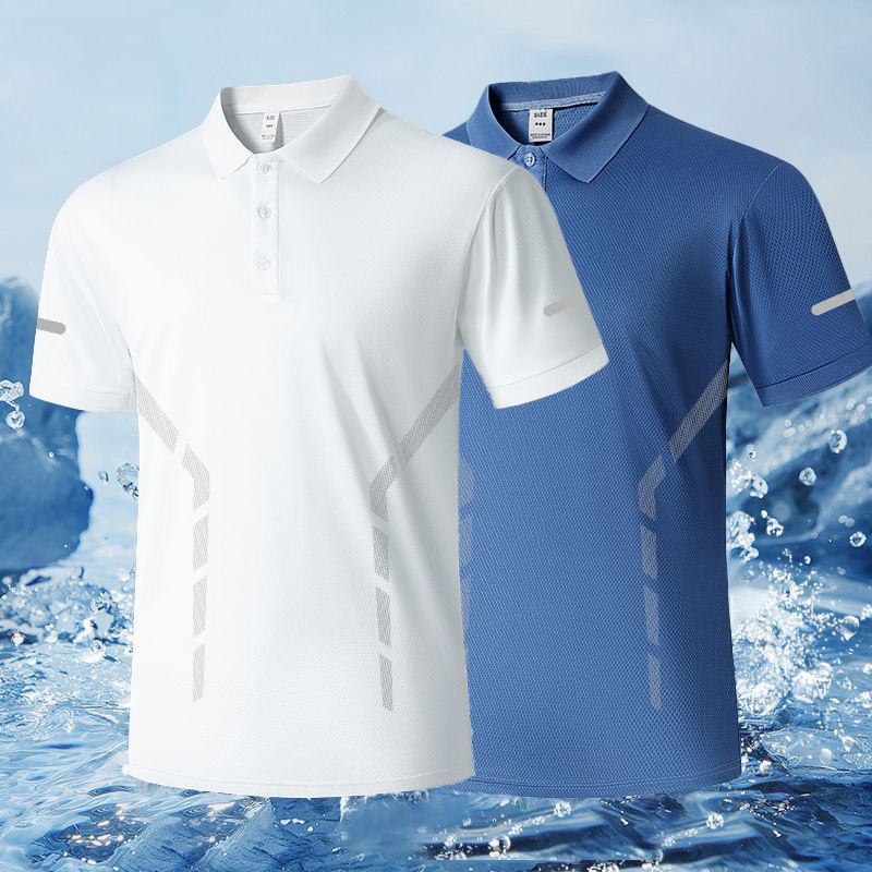 Mens Ice Silk Quick Dry Breathable Polo Shirt Mens Ice Silk Quick Dry Breathable Polo Shirt