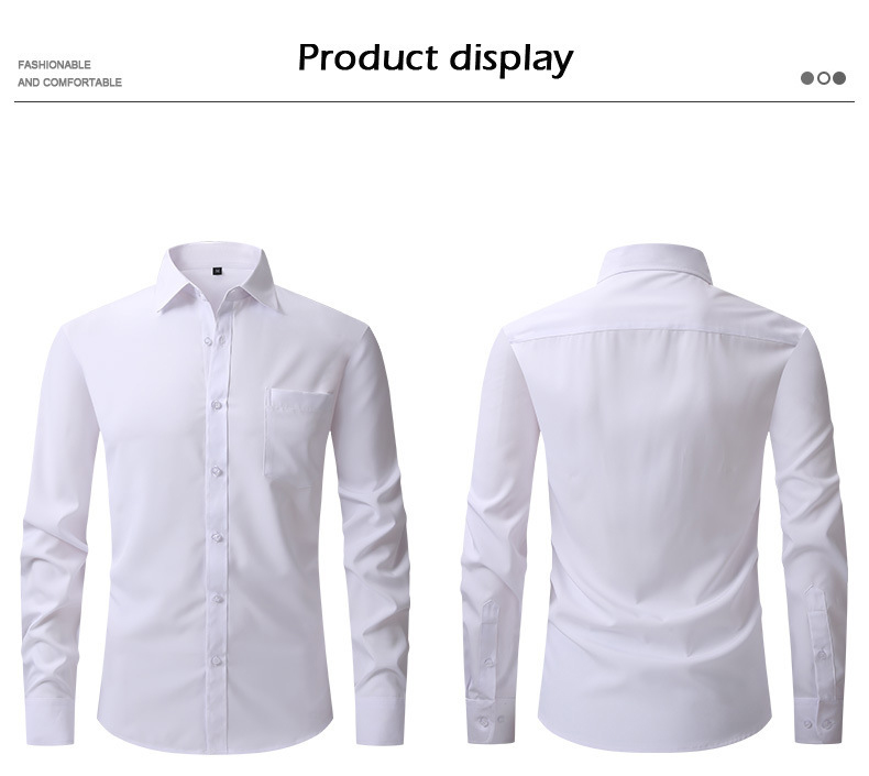 Mens Long Sleeve Solid Easy Care Work Shirt (2) Mens Long Sleeve Solid Easy Care Work Shirt (2)