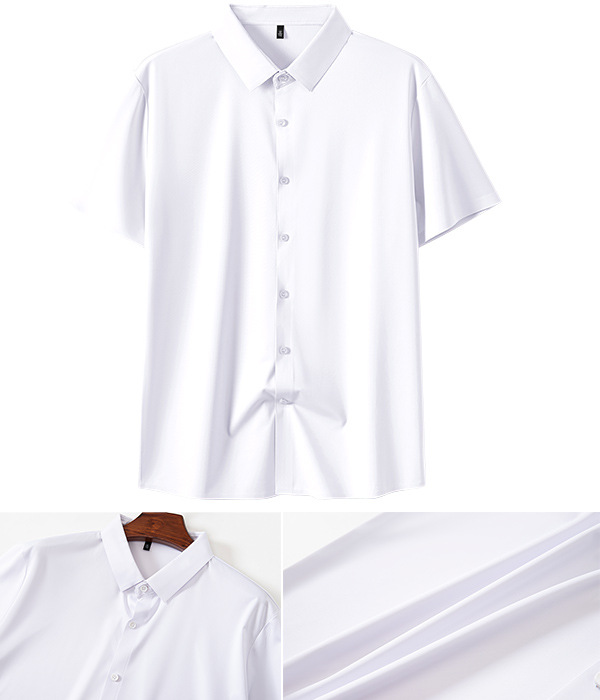 Mens Stretch Short Sleeve Iron Free Shirt (1) Mens Stretch Short Sleeve Iron Free Shirt (1)