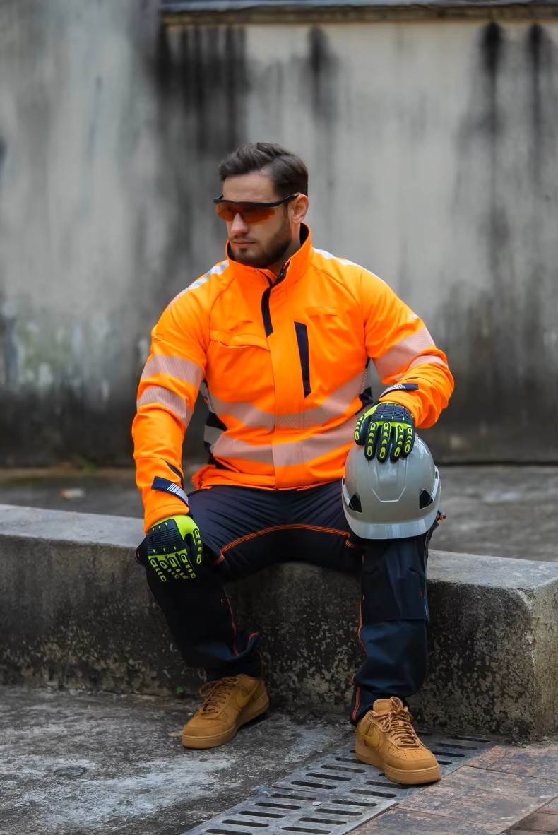 Mens Hi Vis Polyester Electrical Work Jacket (3) Mens Hi Vis Polyester Electrical Work Jacket (3)