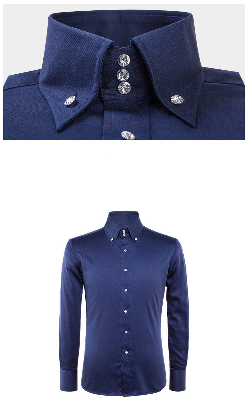 Mens Long Sleeve Slim Fit Smart Casual Shirt (9) Mens Long Sleeve Slim Fit Smart Casual Shirt (9)
