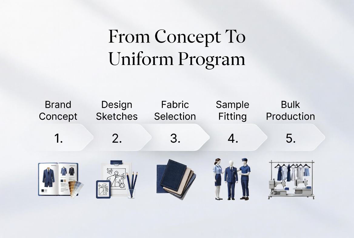 OEM Hotel Uniform Design Process OEM Hotel Uniform Design Process