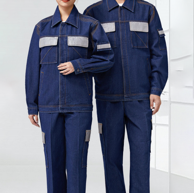 Unisex Breathable Blue Hi Vis Work Suit Set (3) طقم بدلة عمل هاي فيس زرقاء قابلة للتنفس للجنسين (3)