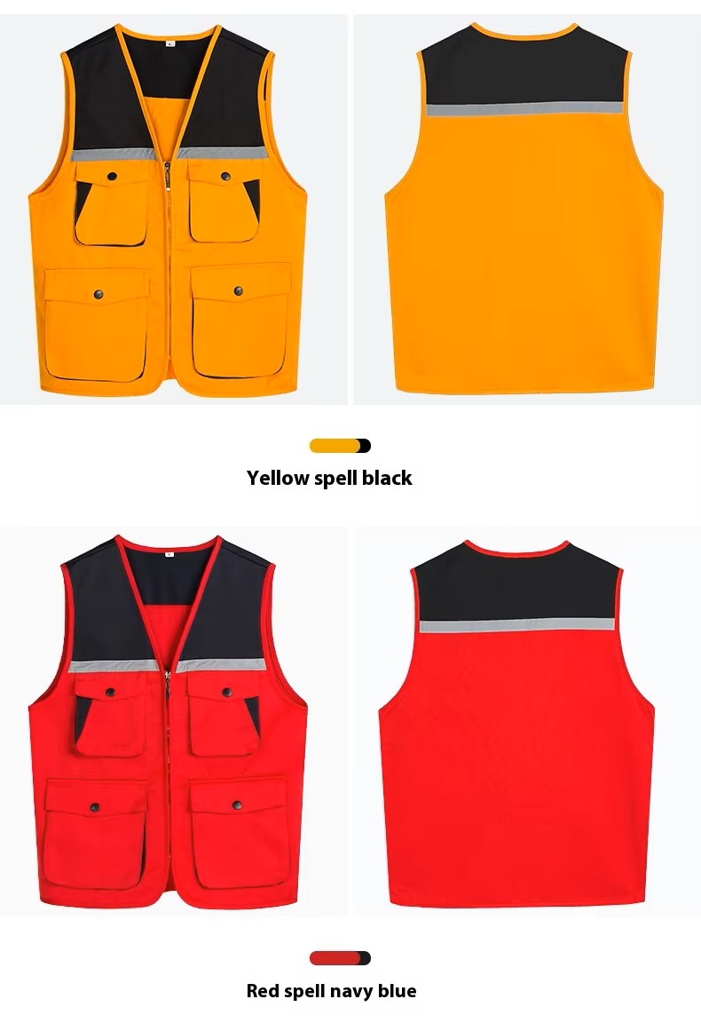 Unisex Custom Logo Breathable Hi Vis Work Vest (7) Unisex Custom Logo Breathable Hi Vis Work Vest (7)