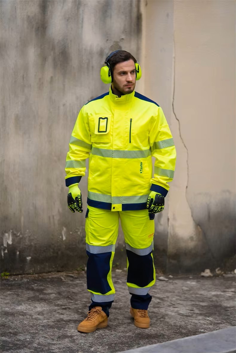 Mens Hi Vis Reflective Polyester Work Suit (5) Mens Hi Vis Reflective Polyester Work Suit (5)