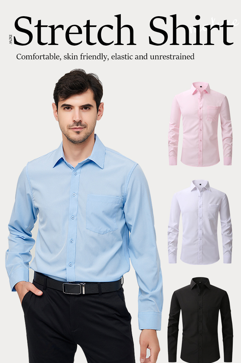 Mens Solid Easy Care Business Commute Shirt (12) Mens Solid Easy Care Business Commute Shirt (12)
