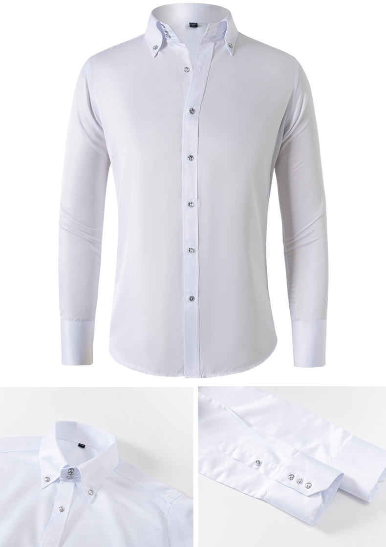 Mens Long Sleeve Slim Fit Smart Casual Shirt (13) Mens Long Sleeve Slim Fit Smart Casual Shirt (13)