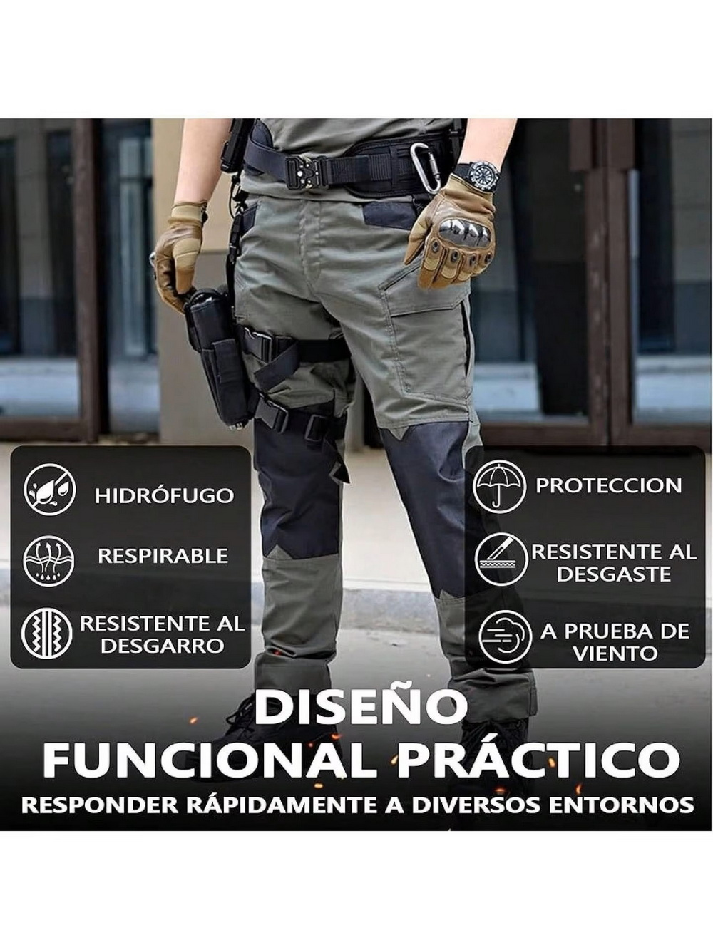 Mens Multi Pocket Tactical Outdoor Trousers (5) Mens Multi Pocket Tactical Outdoor Trousers (5)