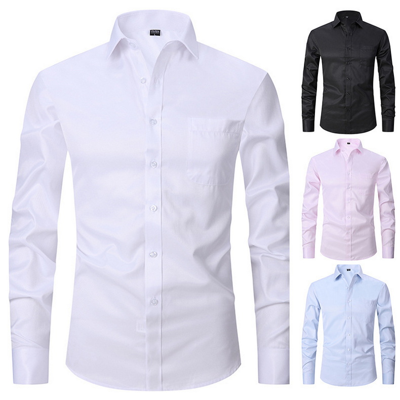 Mens Long Sleeve Solid Easy Care Work Shirt (9) Mens Long Sleeve Solid Easy Care Work Shirt (9)