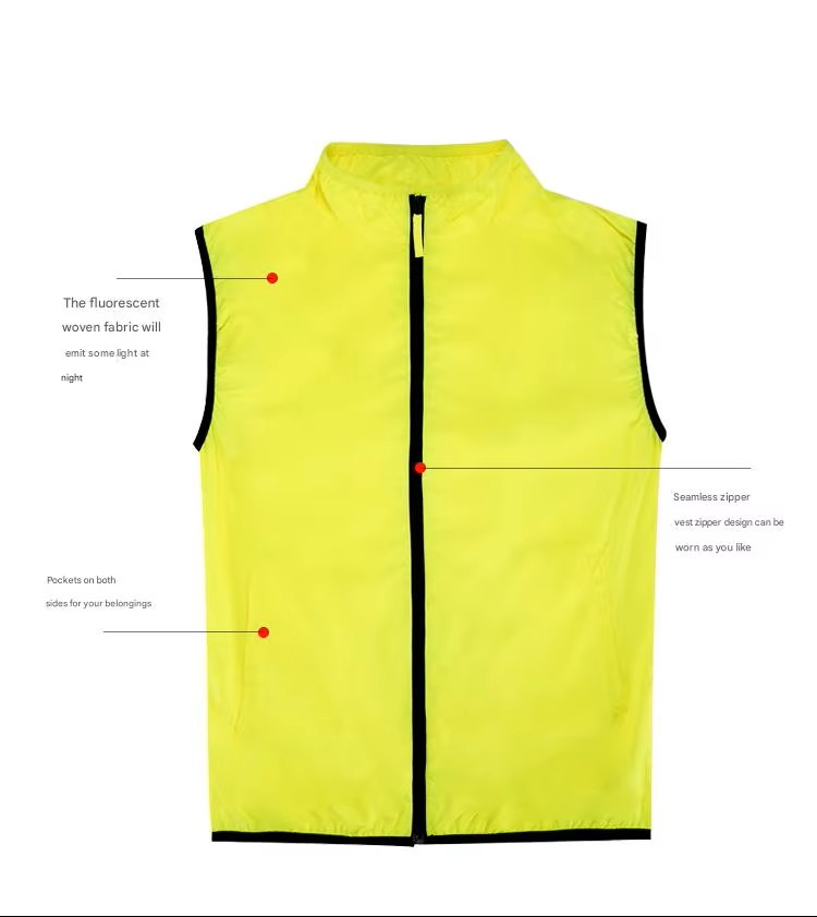 Breathable Hi Vis Cycling Safety Vest (5) Breathable Hi Vis Cycling Safety Vest (5)
