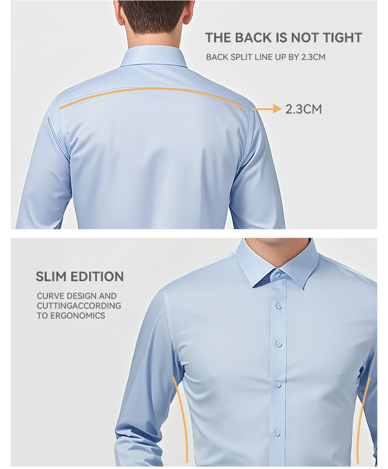 Mens Plus Size Solid Iron Free Dress Shirt (6) Mens Plus Size Solid Iron Free Dress Shirt (6)