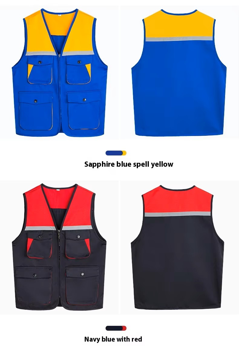 Unisex Custom Logo Breathable Hi Vis Work Vest (3) Unisex Custom Logo Breathable Hi Vis Work Vest (3)