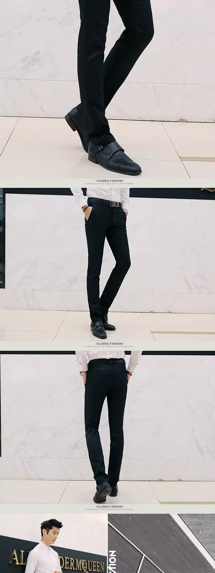Mens Slim Fit Smart Casual Work Dress Pants (1) Mens Slim Fit Smart Casual Work Dress Pants (1)