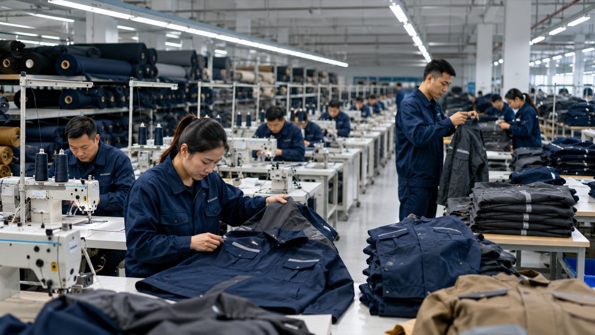 Modern Workwear Jacket Production Line Modern Workwear Jacket Production Line