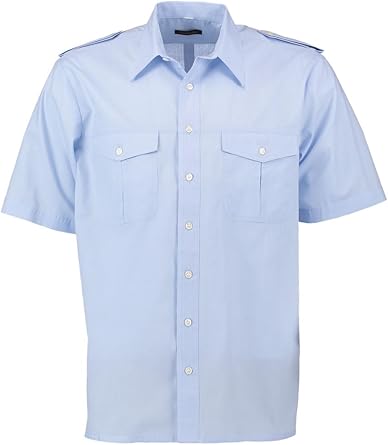 Mens Short Sleeve Pilot Shirt Without Epaulettes (1) Mens Short Sleeve Pilot Shirt Without Epaulettes (1)