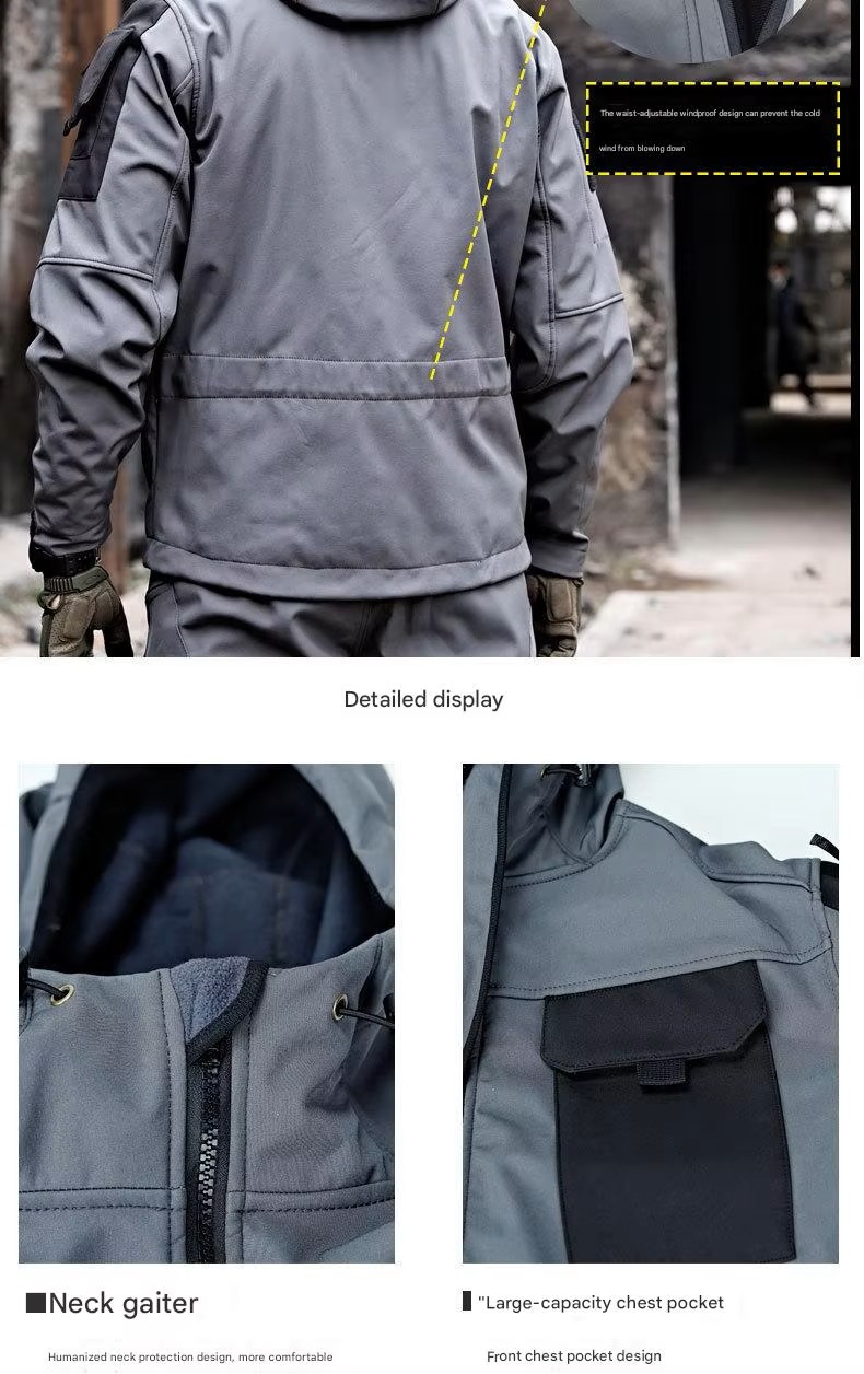 Mens Camo Waterproof Soft Shell Tactical Jacket (1) Mens Camo Waterproof Soft Shell Tactical Jacket (1)