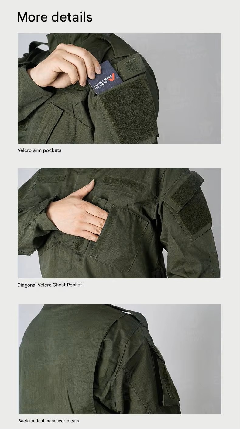 Mens Camo Durable Outdoor Training Jacket (4) Chaqueta de entrenamiento al aire libre duradera de camuflaje para hombre (4)