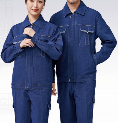 Unisex Custom Denim Industrial Work Suit (4) Unisex Custom Denim Industrial Work Suit (4)