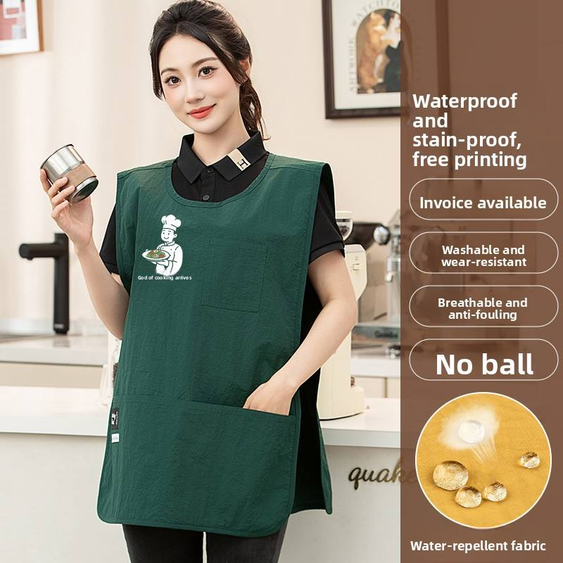Unisex Satin Embossed Custom Logo Apron (3) Grembiule unisex con logo personalizzato in rilievo in raso (3)