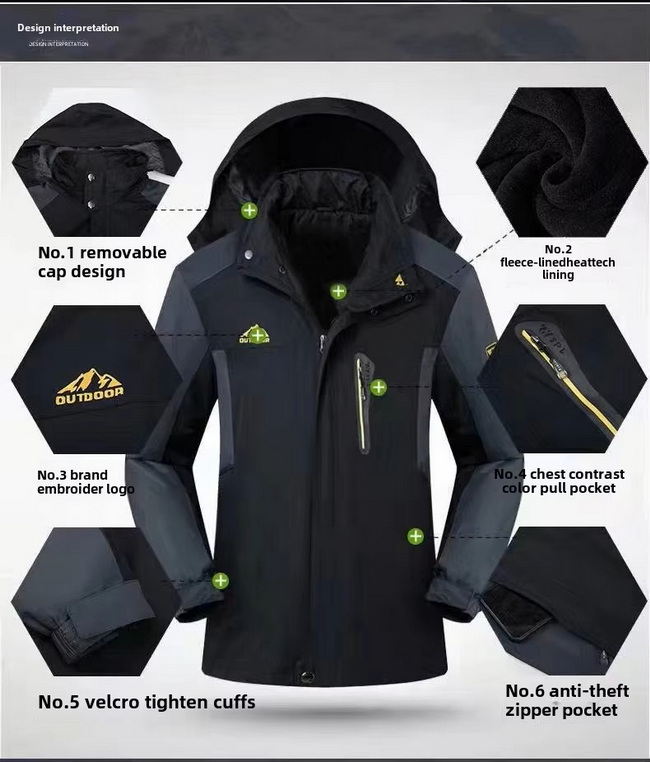 Unisex Padded Windproof Outdoor Work Uniform (7) Uniforme de trabajo al aire libre a prueba de viento acolchado unisex (7)