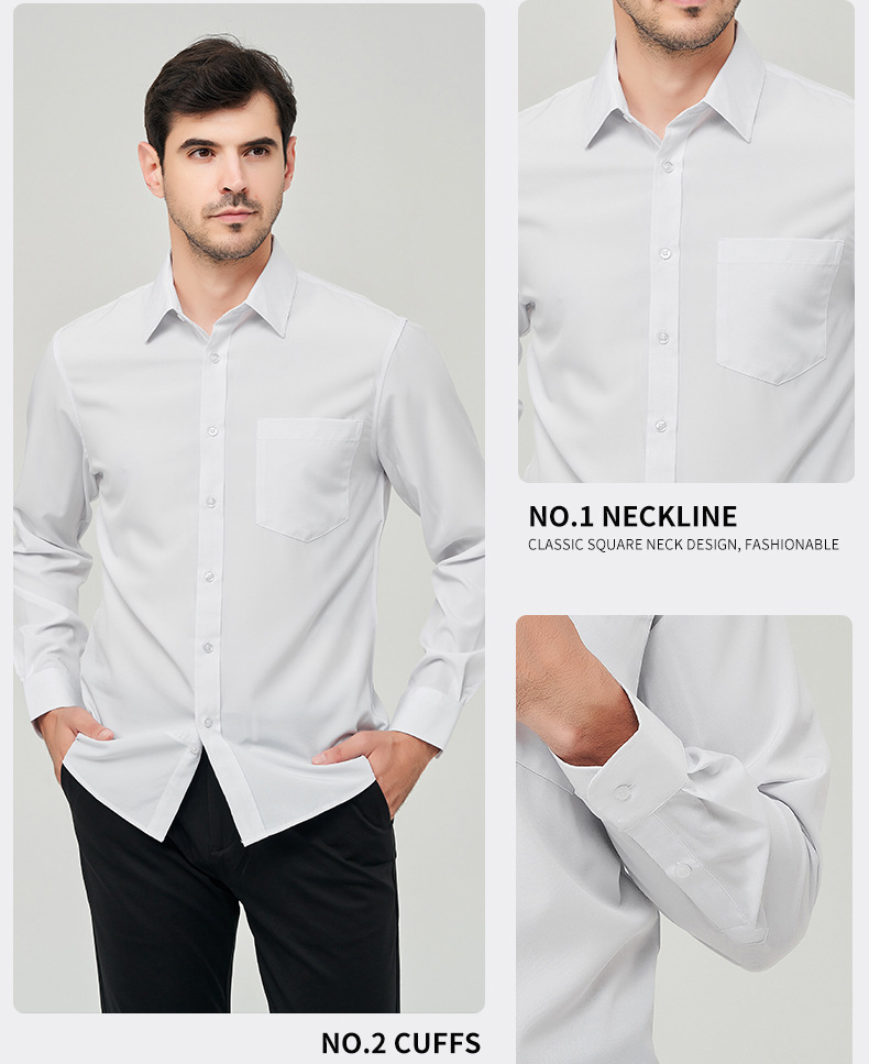 Mens Solid Easy Care Business Commute Shirt (7) Mens Solid Easy Care Business Commute Shirt (7)