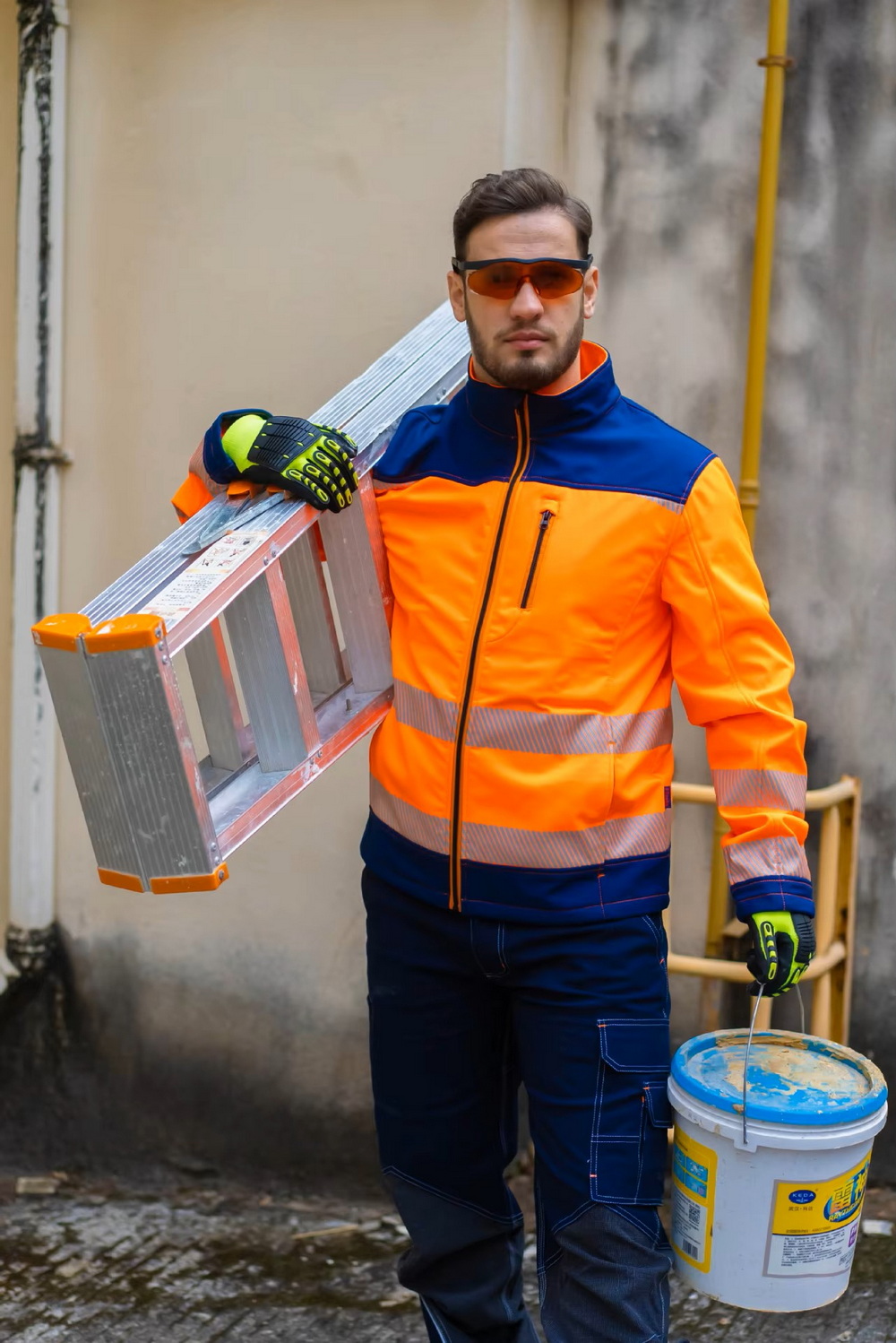 Mens Reflective Hi Vis Construction Work Jacket (4) Mens Reflective Hi Vis Construction Work Jacket (4)