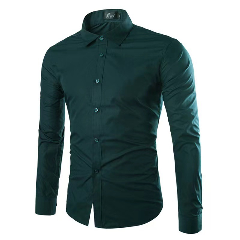 Mens Solid Wrinkle Resistant Casual Long Sleeve Shirt (3) Mens Solid Wrinkle Resistant Casual Long Sleeve Shirt (3)