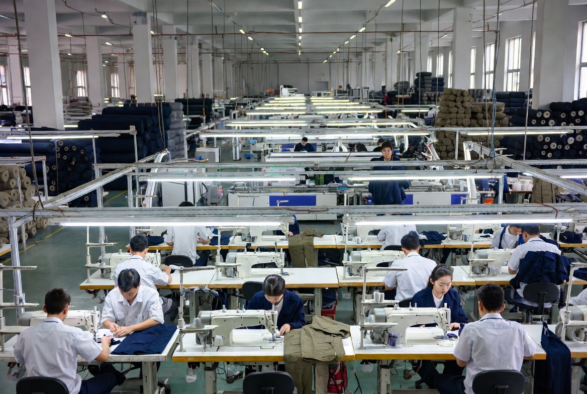 China Mens Workwear Factory Floor China Mens Workwear Factory Floor