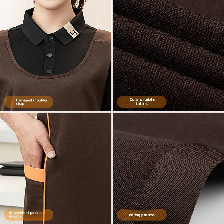 Unisex Satin Waterproof Sleeveless Work Apron (2) Tablier de travail sans manches imperméable en satin unisexe (2)
