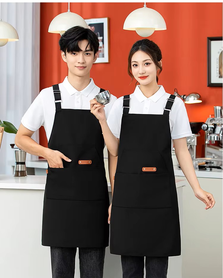 Unisex Waterproof Oil Proof Printed Satin Apron (1) Wasserdichte, ölbeständige, bedruckte Unisex-Satinschürze (1)