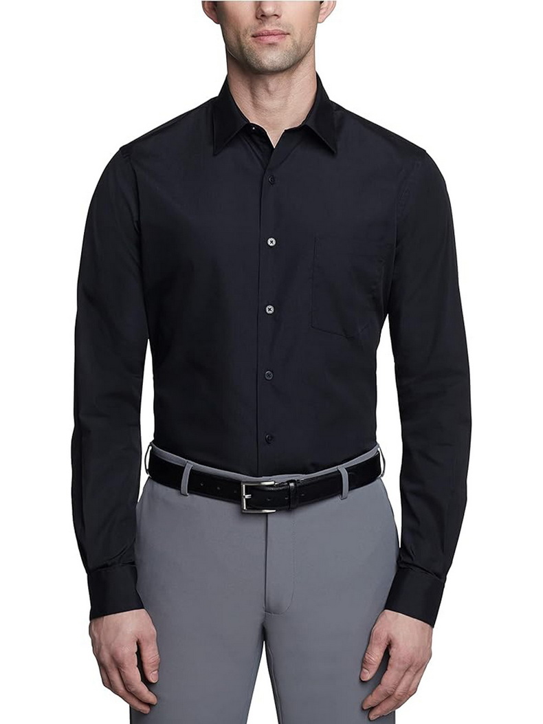 Mens Long Sleeve Solid Easy Care Work Shirt (5) Mens Long Sleeve Solid Easy Care Work Shirt (5)
